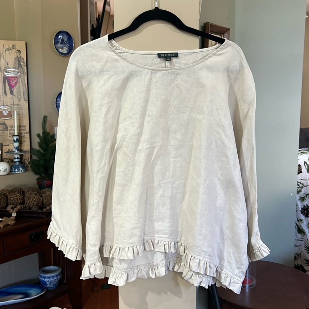 FOR CYNTHIA LINEN BLOUSE